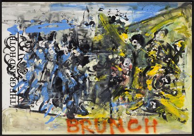 The Execution Of History, 2010 (mieszane media na papierze akwarelowym zamontowanym na panelu z przepisem na odwrocie) autorstwa Jay Batlle