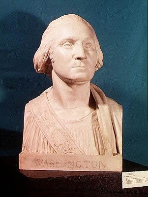 Popiersie Jerzego Waszyngtona (1732-99) c.1785 (marmur) autorstwa Jean Antoine Houdon