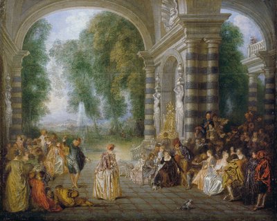Przyjemności balu autorstwa Jean-Antoine Watteau