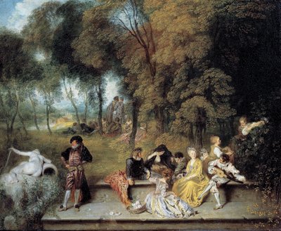 Przyjemności miłości autorstwa Jean-Antoine Watteau