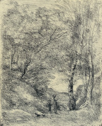 Ogród Horacego autorstwa Jean-Baptiste-Camille Corot