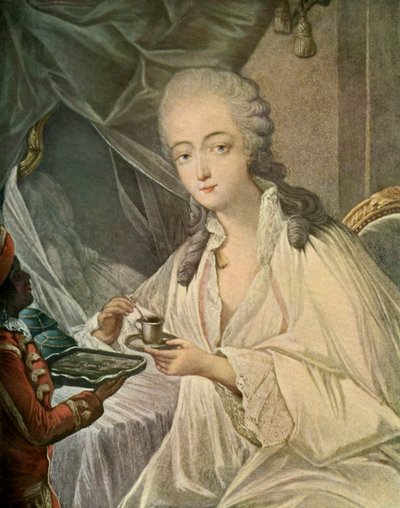 Madame Du Barry i strona Zamore, z "French Colour Prins of the XVIII". autorstwa Jean Baptiste Andre (after) Gautier Dagoty