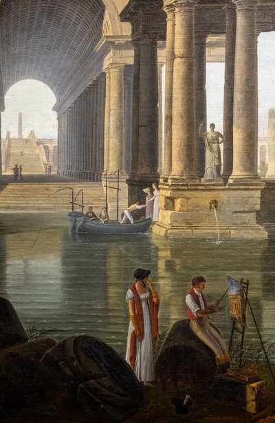 Ruiny starożytnej łaźni autorstwa Jean Baptiste Berlot