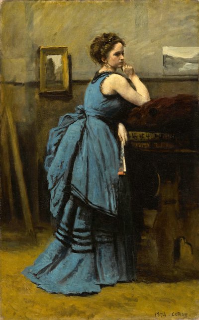 Pani w błękicie autorstwa Jean Baptiste Camille Corot