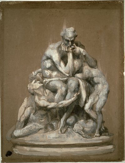 Studium do rzeźby „Ugolino i jego dzieci” autorstwa Jean Baptiste Carpeaux