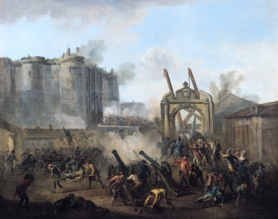 Szturm na Bastylię 14 lipca 1789 r. autorstwa Jean-Baptiste Lallemand