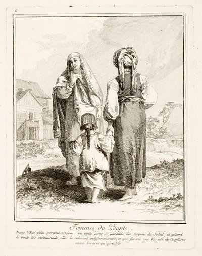 Kobiety z ludu, płyta szósta z Różnego ubioru ludów Północy autorstwa Jean-Baptiste Le Prince