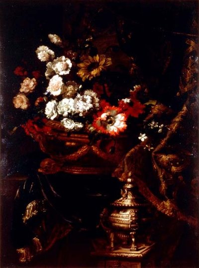 Martwa natura kwiatów autorstwa Jean Baptiste Monnoyer