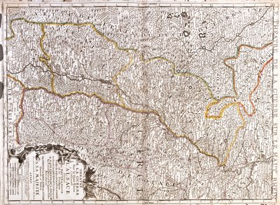 Niemcy (kraj związkowy: Saara, Nadrenia-Palatynat, Badenia-Wirtembergia), Francja (Franche-Comté, Alzacja, Lotaryngia), Szwajcaria (kanton: Bazylea-Stadt) autorstwa Jean-Baptiste Nolin