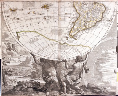 Karte der südlichen Hemisphäre von Jean-Baptiste Nolin