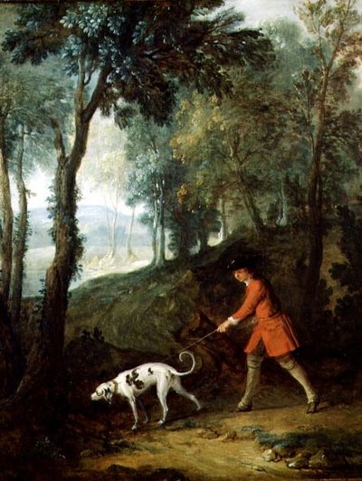Łowca z kępką na smyczy, ok. 1727 (olej na płótnie) autorstwa Jean Baptiste Oudry