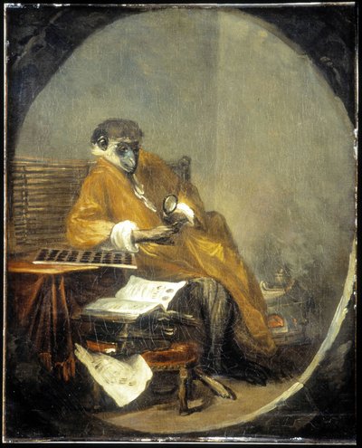 Małpa - J.B. Chardin autorstwa Jean Baptiste Simeon Chardin