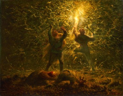 Poszukiwacze ptasich gniazd autorstwa Jean-Francois Millet