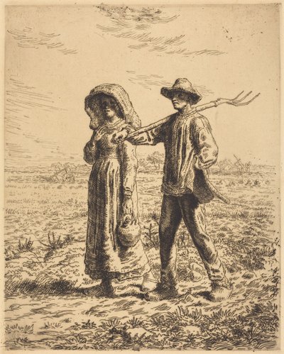 Wyjście do pracy autorstwa Jean-Francois Millet