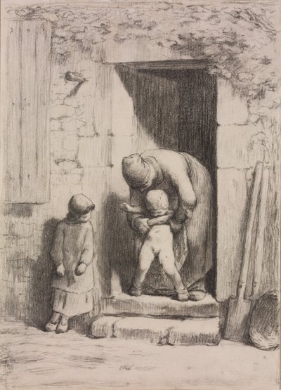 Matczyna troska autorstwa Jean-Francois Millet