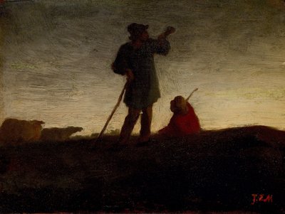 Wspominanie trzody autorstwa Jean Francois Millet