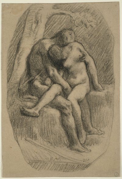 Kochankowie autorstwa Jean-Francois Millet