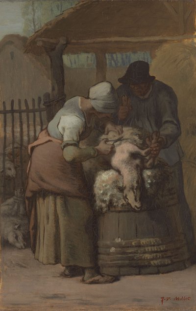 Słuchacze owiec autorstwa Jean-Francois Millet