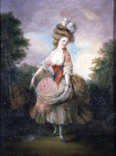 Tancerka w kapeluszu z piór autorstwa Jean Frederic Schall