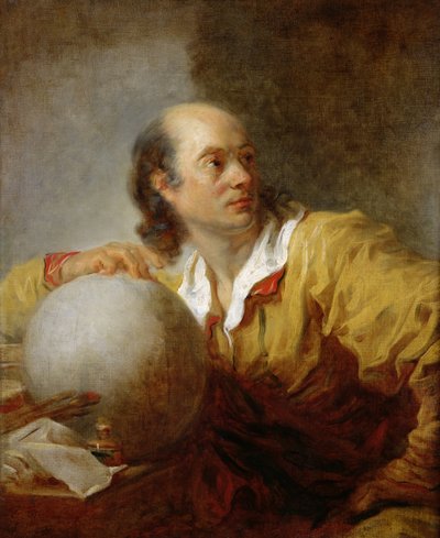 Joseph-Jerome Lefrancois Lalande (1732-1807) (olej na płótnie) autorstwa Jean Honore Fragonard