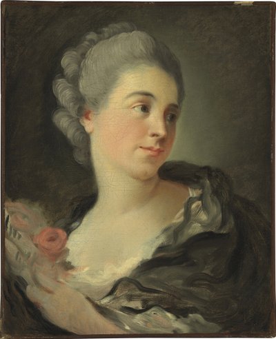 Portret Marie Therese Colombe - Obraz Jean Honore Fragonard (1732-1806), olej na płótnie, 49x40 cm - (Portret Marie-Therese Colombe, olej na płótnie autorstwa Jean-Honore Fragonard) - Kolekcja prywatna autorstwa Jean Honore Fragonard