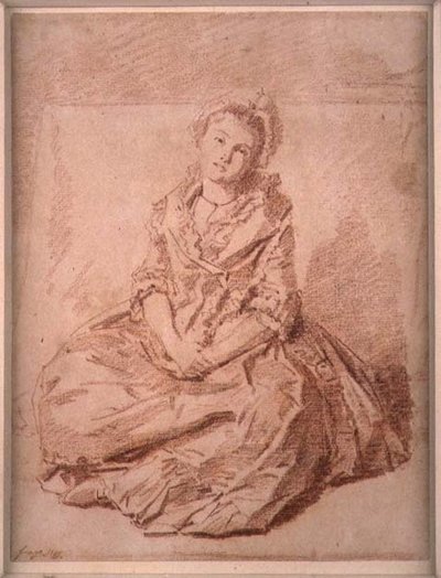 Siedząca dziewczyna autorstwa Jean Honore Fragonard