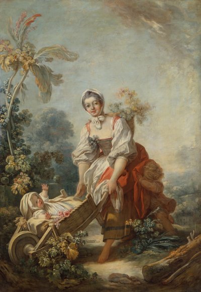 Radości macierzyństwa autorstwa Jean Honore Fragonard