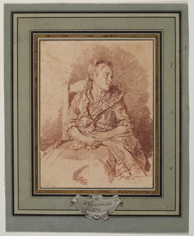 Siedząca młoda dziewczyna, 1785 autorstwa Jean Honore Fragonard