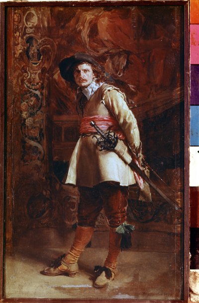 Muszkieter (Muszkieter). Obraz Ernesta Jean Louis Meissonier (1815-1891) autorstwa Jean Louis Ernest Meissonier