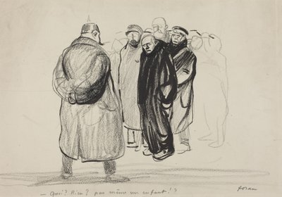 Z pustymi rękami, załoga zeppelina autorstwa Jean-Louis Forain