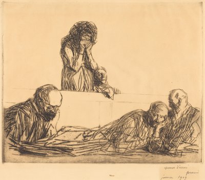 Niezamężna matka, pierwsza plansza autorstwa Jean-Louis Forain