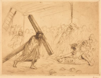 Chrystus niosący swój krzyż (czwarta plansza) autorstwa Jean-Louis Forain