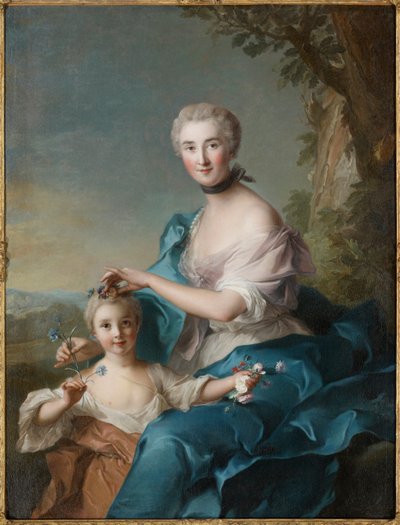 Portret Madame Crozat de Thiers i jej córki autorstwa Jean-Marc Nattier