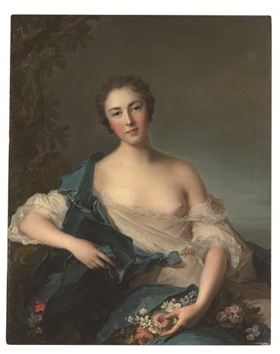 Portret kobiety jako Flora autorstwa Jean Marc Nattier