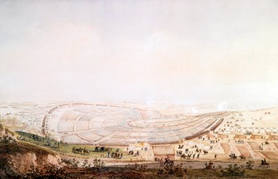 Widok armii w obozie Boulogne-sur-Mer autorstwa Jean Rodolphe Gautier