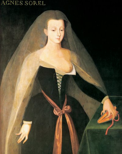 Retrato de Agnès Sorel (pintura) polonês autorstwa Jean (after) Fouquet