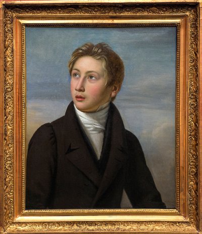 Portret dziecka Liszta - Portret Franciszka Liszta (1811-1886), Jean Vignaud (1775-1826) w 1826 - Muzeum Sztuk Pięknych w Nimes autorstwa Jean (after) Vignaud