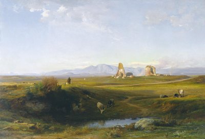 Widok na rzymską wieś autorstwa Jean Achille Benouville