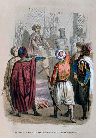 Przysięga dowódców armii na śmierć za sprawę Mehmeta Alego, Egipt, 1805 1847 autorstwa Jean Adolphe Beauce