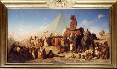 Kambyze i Psammenit. Spotkanie Kambysa II, króla Rouenidów w imperium perskim od 529 do 522 p.n.e. autorstwa Jean Adrien Guignet