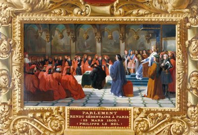 Filip IV Targi ustanawia parlament w Paryżu w 1303 r. autorstwa Jean Alaux