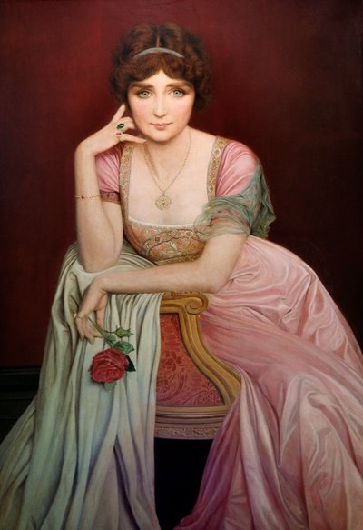 Portret piosenkarki Genevieve Vix (1879-1939) obraz Jean Alex Coraboeuf (1870-1947) 1906 Nantes, Musee des Beaux Arts autorstwa Jean Alexandre Coraboeuf
