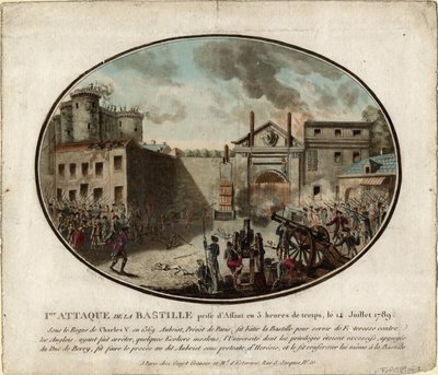 Szturm na Bastylię 14 lipca 1789, 1789 autorstwa Jean Alexis Cornu