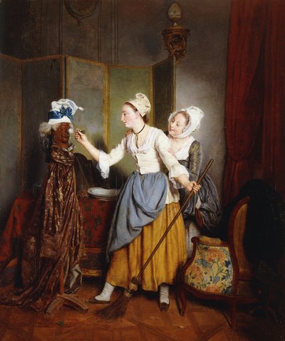 ubieranie manekina; Toaleta manekina, 1835 autorstwa Jean Alphonse Roehn