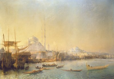 Rozległy widok na Konstantynopol i Złoty Róg, 1840 autorstwa Jean Antoine Theodore Gudin