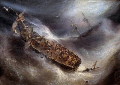 Nabożeństwo kapitana Dess z Bordeaux do holenderskiego statku Columbus na obrazie Tempete autorstwa Theodore