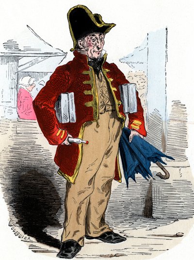 Mężczyzna sprzedający wodę kolońską autorstwa Jean Antoine Valentin Foulquier