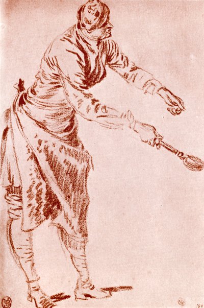 Studium w Sanguine, 1913. autorstwa Jean Antoine Watteau
