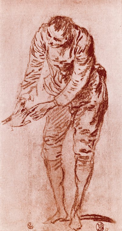 Studium w Sanguine, 1913. autorstwa Jean Antoine Watteau