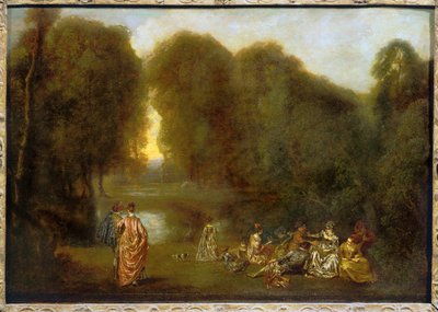 Zmontowany w parku ... autorstwa Jean Antoine Watteau